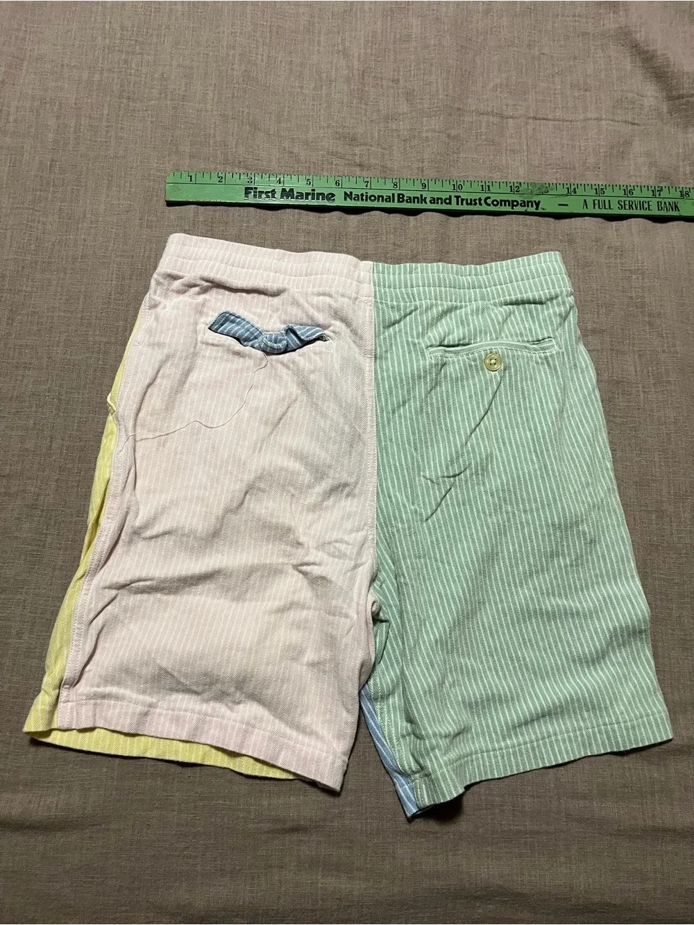 Polo Ralph Lauren Colorblock Seersucker Shorts Kids Large 14/16 Summer Preppy